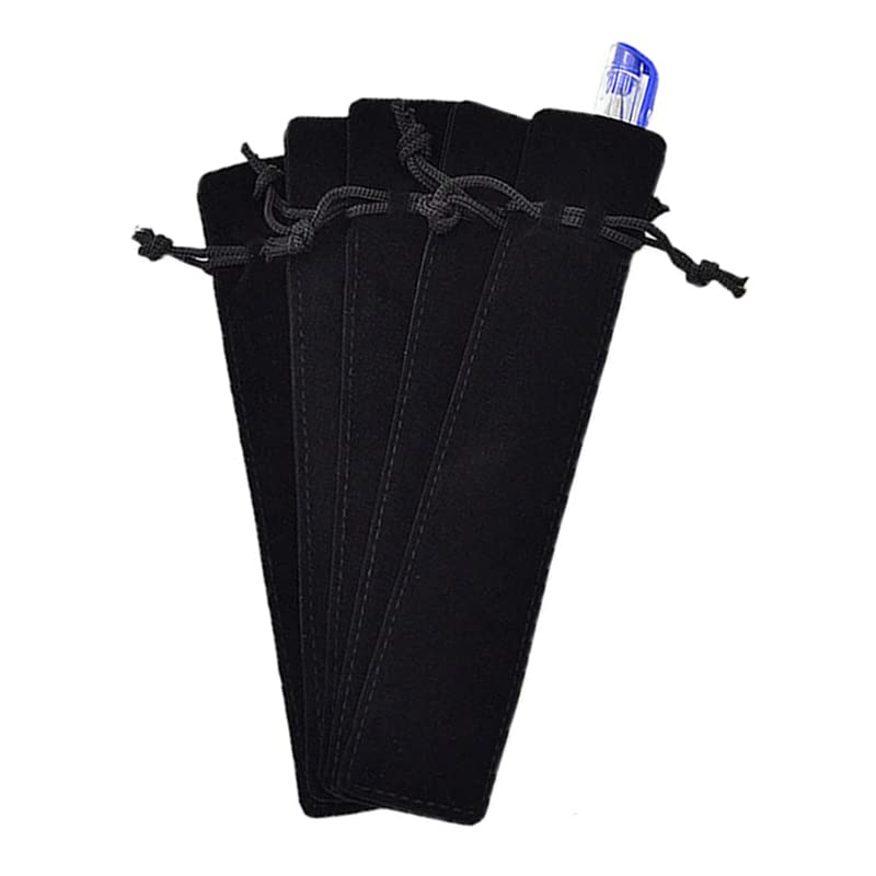 SENRISE Single Pen Pouch, 20pcs Pen Pouch Sleeve Holder Drawstring Velvet Elegant Pen Bag for Fountain Pen,Pencil,Ballpoint