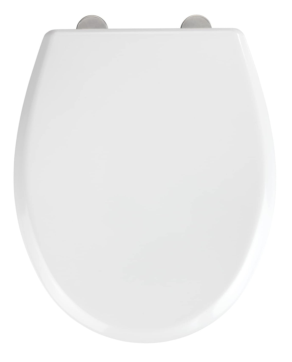 WENKO Toilet seat Gubbio white - antibacterial toilet lid, soft closing mechanism, 350 kg load capacity, Duroplast, 37 x 44.5 cm, White