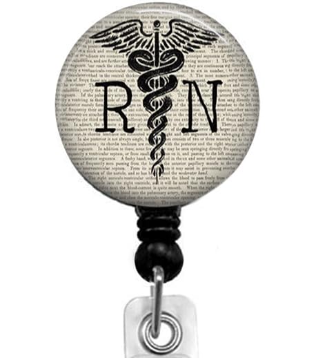 DrinKFHBF RN Retractable ID Card Badge Holder with Alligator Clip, Name Nurse Decorative Badge Reel Clip on Card Holders, small, Black, DrinKFHBF-2024
