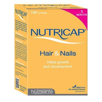 Nutricap Hair Growth Supplement, 3 month supply (180 Softgels)