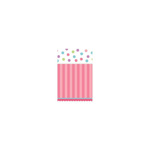 Amscan Sweet Little Cupcake Girl 1st Birthday Paper Table Cover Party Supplies, 54" x 102", Pink