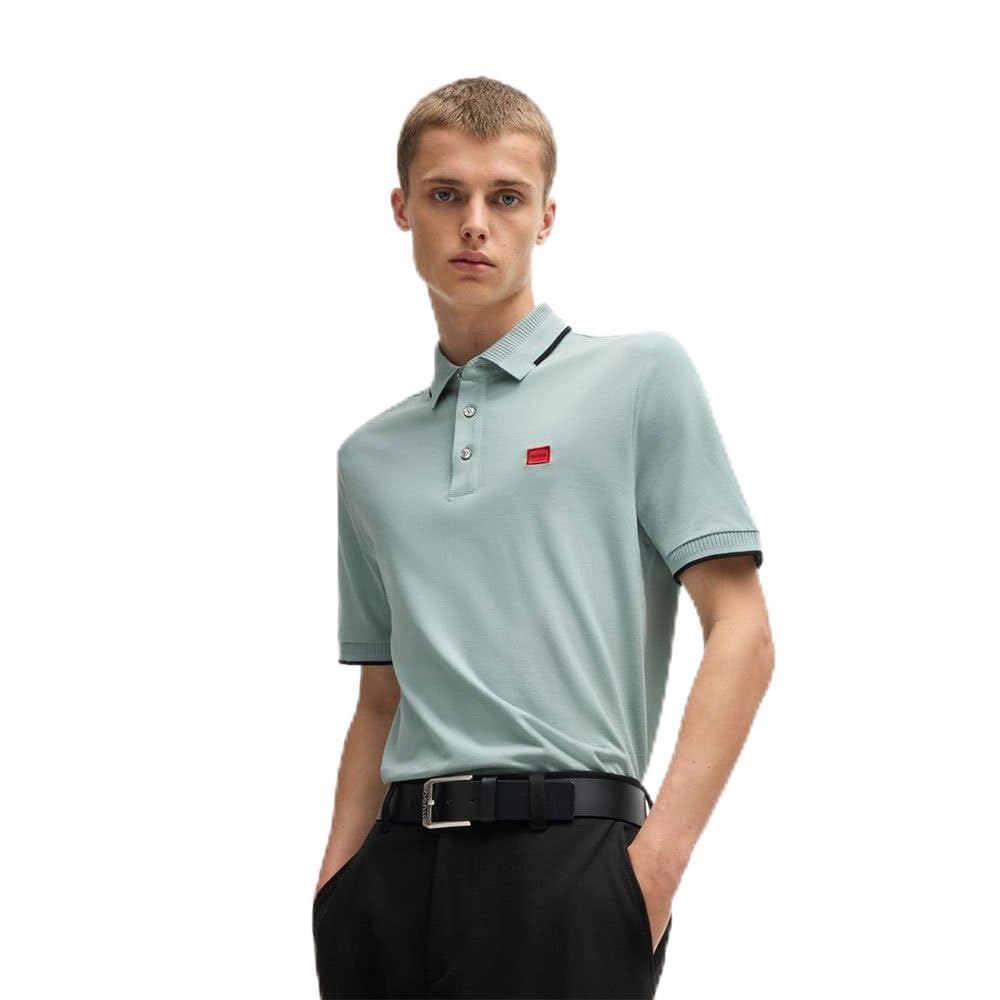 HUGO Men's Deresino232 Polo, Open Grey74, M