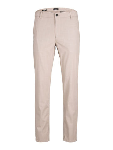 JACK & JONES Men's Jpstollie Jjbenji DEK Noos Chino Trousers, Beige/Detail: Check, 31 W/34 L