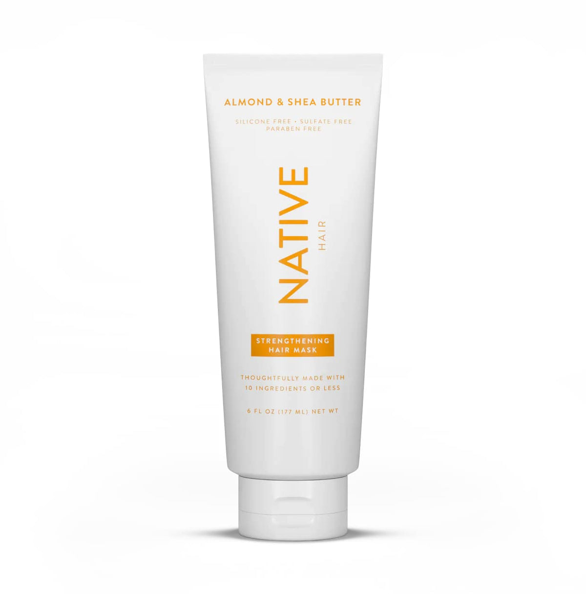 Native Hair Deep Conditioner Strengthening Hair Mask with Almond & Shea Butter, Clean, Sulfate, Paraben and Silicone Free - 6 fl oz