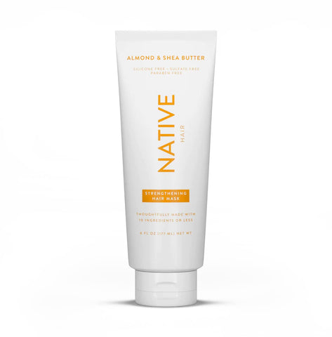 Native Hair Deep Conditioner Strengthening Hair Mask with Almond & Shea Butter, Clean, Sulfate, Paraben and Silicone Free - 6 fl oz