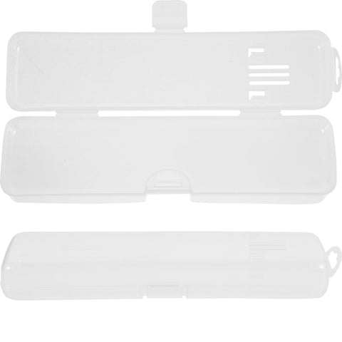 Lurrose 2pcs Box Toothbrush Holder Tooth Paste Tooth Brush Holder Tooth Toothbrushes Toothbrush Cover Tooth Brush Travel Cases Travel Rack Rectangle Plastic Clamshell