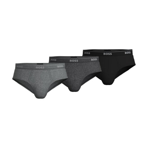 BOSS Men's Brief 3p Us Co 10145963 01, Charcoal/Black/Dark Grey, XXL