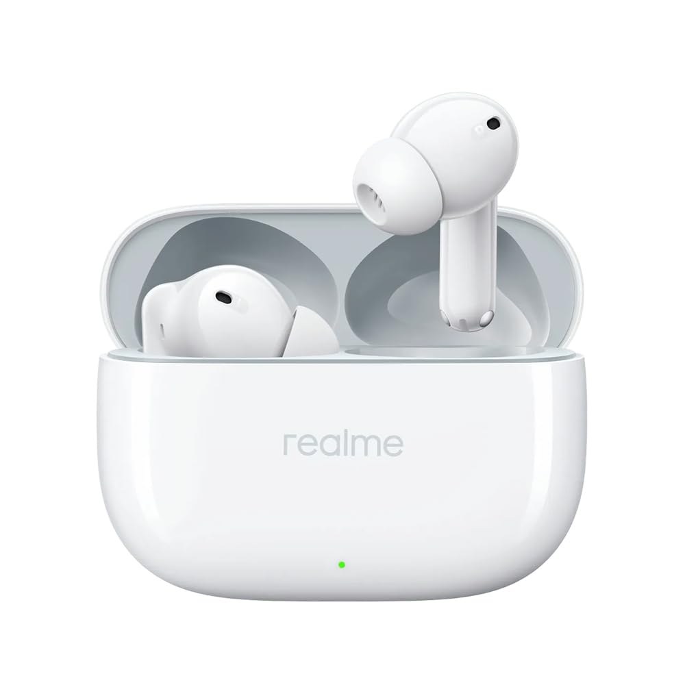 realme Buds T300 Truly Wireless in-Ear Earbuds with 30dB ANC, 360Â° Spatial Audio Effect, 12.4mm Dynamic Bass Boost Driver with Dolby Atmos Support, Upto 40Hrs Battery and Fast Charging - (White)