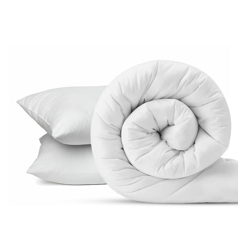 EGYPTO Soft Hollowfibre 13.5 Tog Duvet Double Size with Jumbo Pillow Set - Anti Allergy Double Quilt - Luxurious Warm Duvets for Home, Hotel (Double, 13.5 Tog)