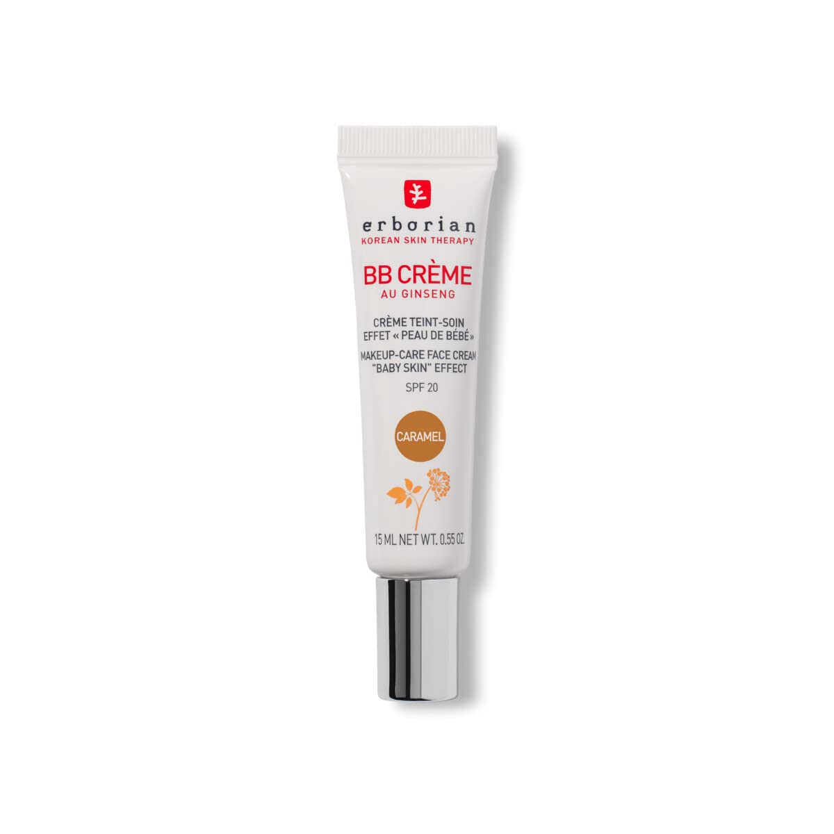 Erborian - BB Cream With Ginseng - Complexion Cream - "Baby Skin" Effect - Korean Cosmetic Treatment 5 -In -1 For SPF 20 - Caramel - 15 ml