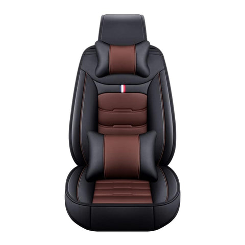 PAREKS Car Seat Cover Full Sets for Hyundai Tucson 2019 2020 2021,Car Seat Cushion Protectors Nonslip Protectors Accessories,C-Black Coffee-Luxurious