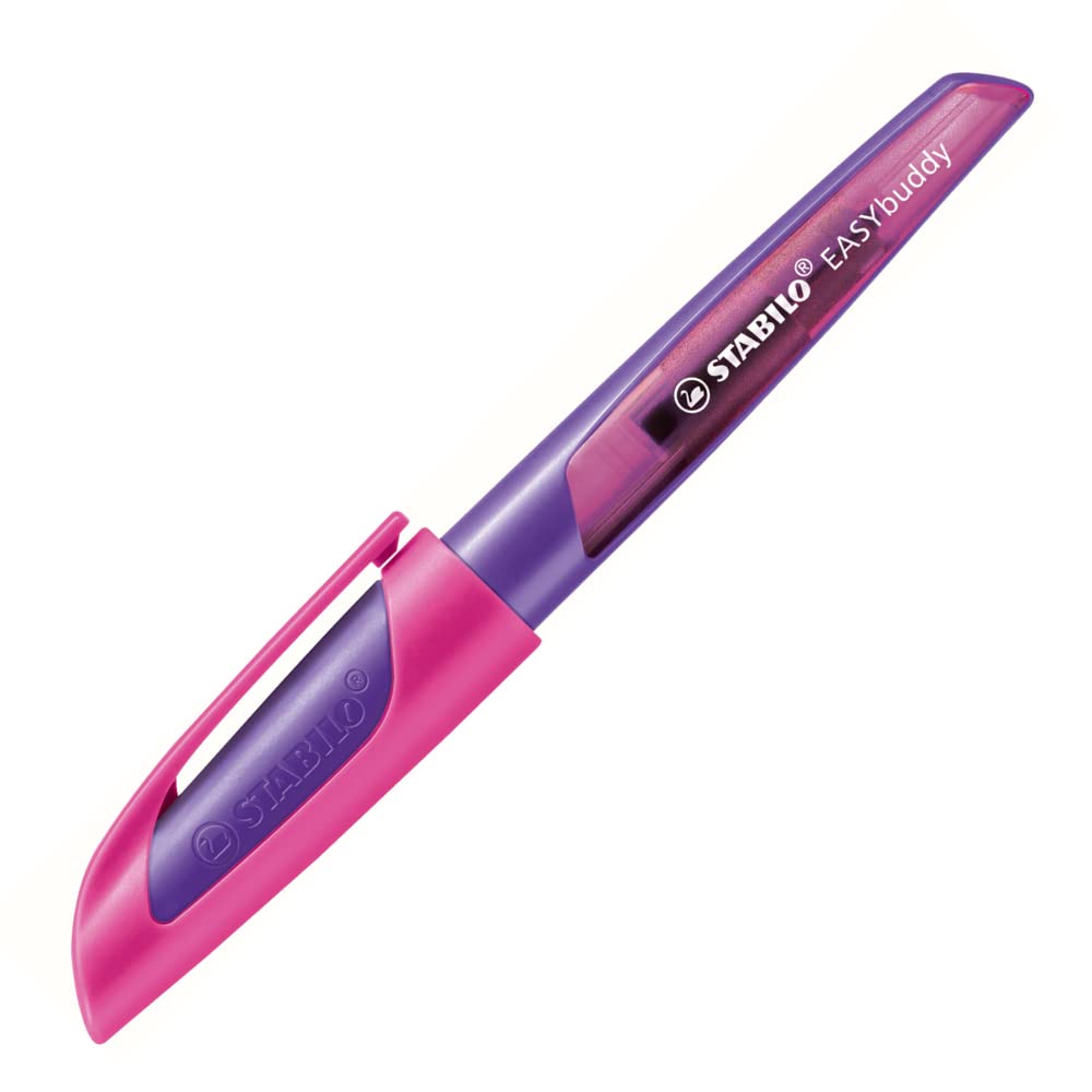 Ergonomic School Fountain Pen - STABILO EASYbuddy - A Nib - Purple/Magenta