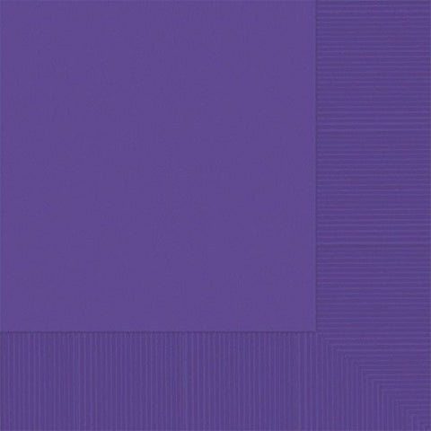 Purple 3-Ply Beverage Napkins | Pack of 20 | Party Supply