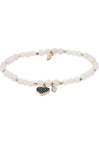 Fossil Bracelet for Women Wellness, inner length:165mm Pink Semi-Precious Bracelet, JA6922710