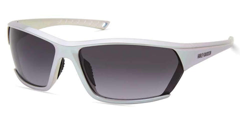 Harley-Davidson Men's Geometric Sunglasses, Metallic Silver Frame & Smoke Lens