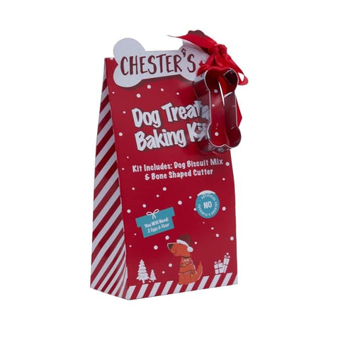 Christmas Xmas Gift Dog Lover Chester's Dog Treat Baking Kit Includes Dog Biscuit Mix & Shape Cutter