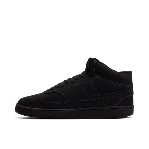 Nike COURT VISION MID-TOP SNEAKER - MEN'S, Black/Black-university Red, 10