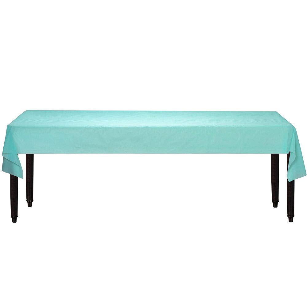 Amscan Robin's Egg Blue Plastic Table Roll - 40" x 100' (1 Pc.) - Vibrant & Event Essential, Perfect for Parties, Weddings, & Special Occasions