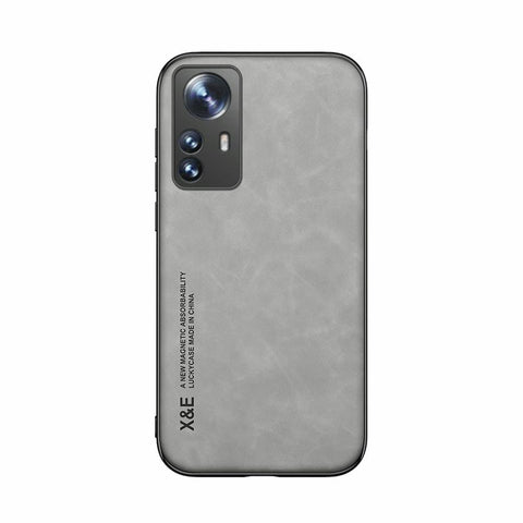 Kepuch Silklike Case for Xiaomi 12 - Cover Bumper Built-in Metal Plate for Xiaomi 12 - Gray