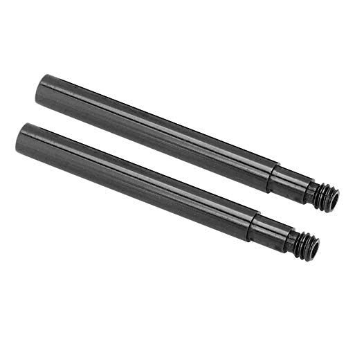 2Pcs Valve Extender, 60mm Alloy Inner Tyre Valve Extender Bicycle Presta Valves Extension Adaptor (Black)