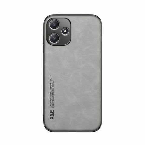 Kepuch Silklike Case for Redmi 12 5G, Redmi Note 12R - Cover Bumper Built-in Metal Plate for Redmi 12 5G, Redmi Note 12R - Gray