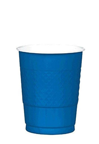 amscan Bright Royal Blue Plastic Cups | 9 oz. | Pack of 20 | Party Supply