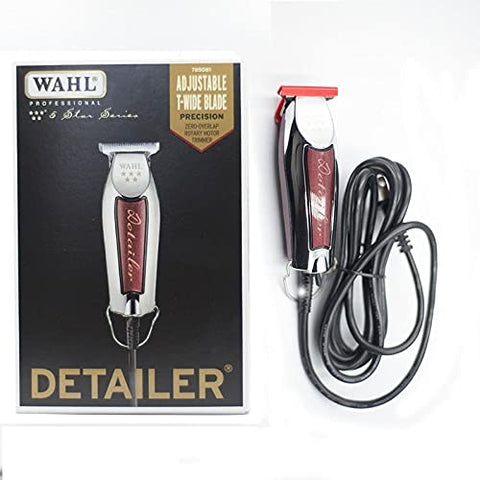Wahl Professional 5-Star Detailer with Adjustable T Blade for Extremely Close Trimming and Clean and Crisp Lines for Professional Barbers and Stylists - Model 808, Silver, 1 Count (Pack of 1)