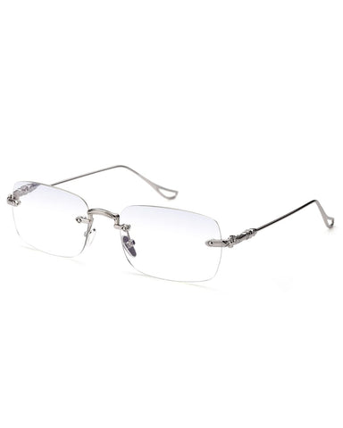 TERAISE Frameless Metal Reading Glasses for Men/Women Blue Light Blocking -Rimless Fashion Comfortable Computer Eyeglasses