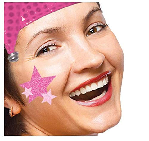 Amscan #1 Non Toxic Glitter Self-Adhesive Body Jewelry, Pink