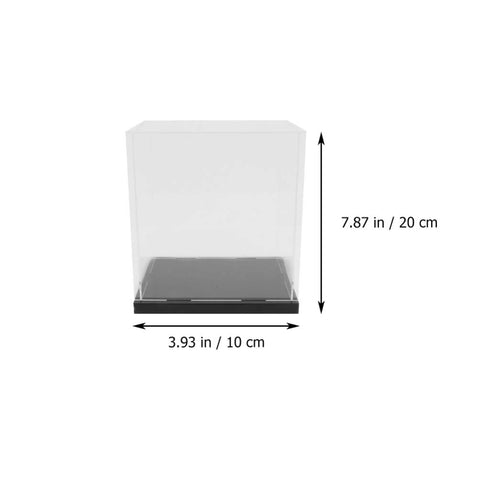 EXCEART Display Box Cover Large Glass Container Countertop Display Case Cube Organizer Stand Model Display Large Plastic Container - Display case Dome Acrylic Camera Obscura