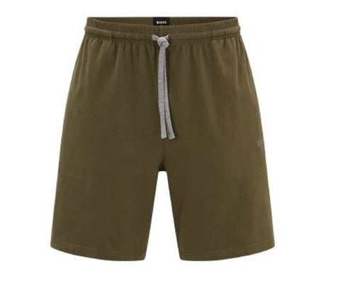 BOSS Mens Mix&Match Cotton Stretch Lounge Shorts Sweatpants, Fern Green, Large US