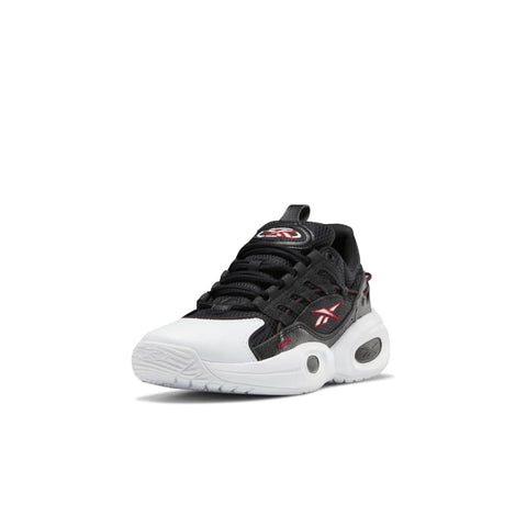 Reebok Unisex Solution Mid Basketball Shoe, Black/White/Vector Red, 9 US Men