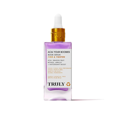Truly Beauty Acai Your Body Serum - Skin Elasticity with Bust Firming Natural Essential Oil - For A Perky and Firmer Bust! Organic, Gmo Free - 3.1 OZ