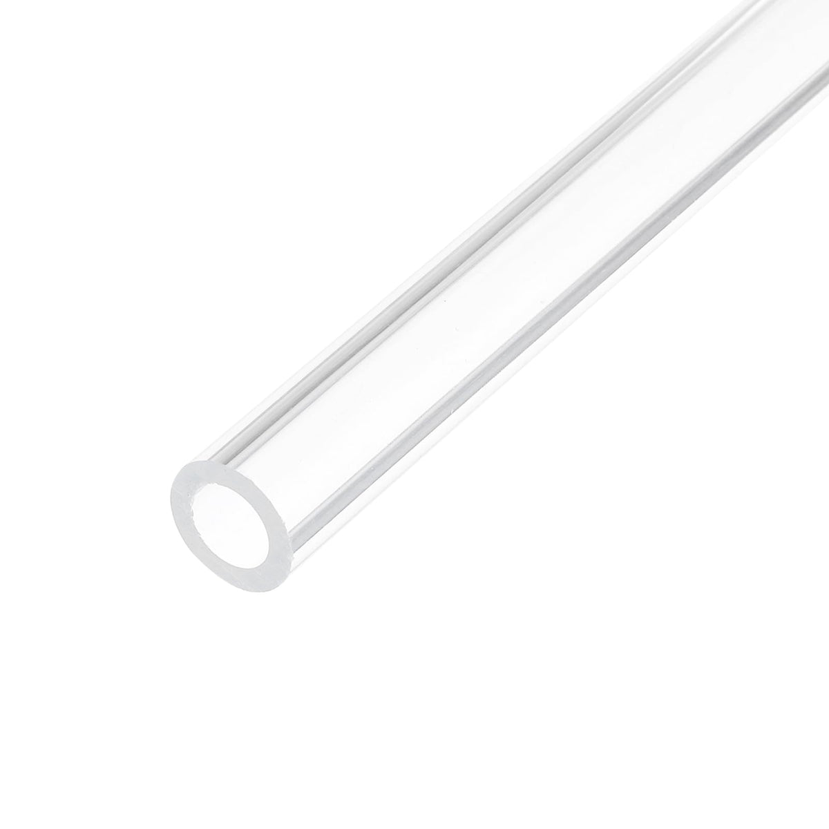 sourcing map Acrylic Pipe Clear Rigid Round Tube 9mm(0.35") ID 15mm(0.6") 10" for Lamps and Lanterns, Water Cooling System