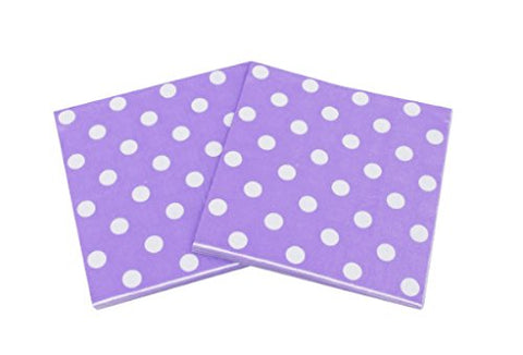 Dots Luncheon Napkin Color Party Tableware, 16 Pieces, Made from Paper, Lavender, by Amscan