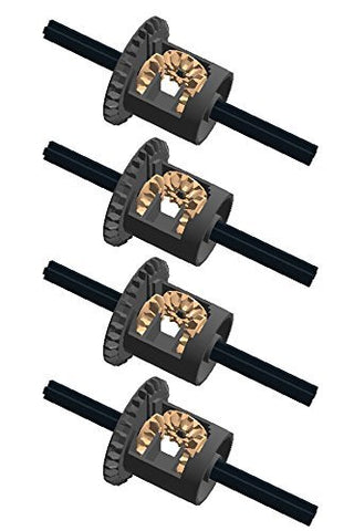 LEGO Technic NEW DIFFERENTIAL GEAR PACK inner tabs closed center 28 Bevel Tooth teeth Part Piece 62821b Mindstorms robot NXT ev3 robotics car vehicle transmission (PACK OF 4 COMPLETE ASSEMBLIES)