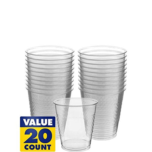 Clear Plastic Cups | 9oz. | Pack of 20 | Party Supply