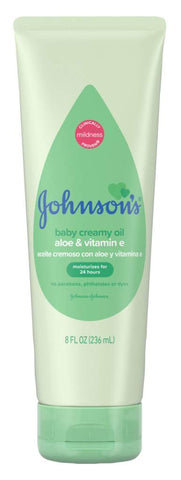 JOHNSON'S Baby Creamy Oil Aloe & Vitamin E (236 ml) 8 fl oz.