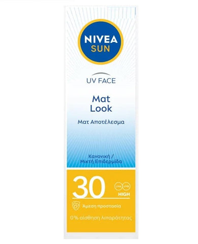 Nivea Sun UV Sunscreen Face Shine Control Cream for Mat Look SPF30 50ml