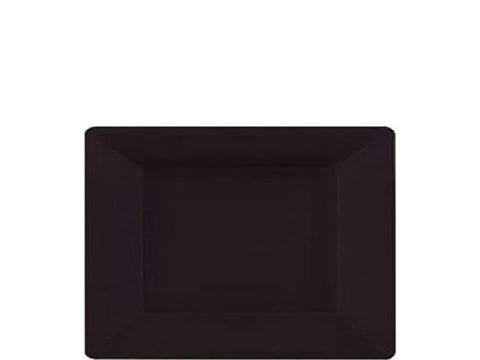 Jet Black Square Paper Plates | 7" | Pack of 20 | Party Supply