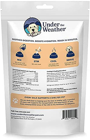 Under the Weather Easy to Digest Bland Diet for Sick Dogs - Always Be Ready - Contains Electrolytes - Gluten Free, All Natural, Freeze Dried 100% Human Grade Meats - Chicken, Rice & Pumpkin