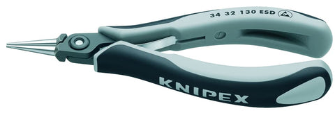 Knipex 34 32 130 ESD Precision Electronics Gripping Pliers 5,12" round dissipative