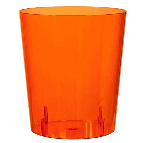Amscan Medium Plastic Cylinder Container Party Tableware, 55 oz, Orange
