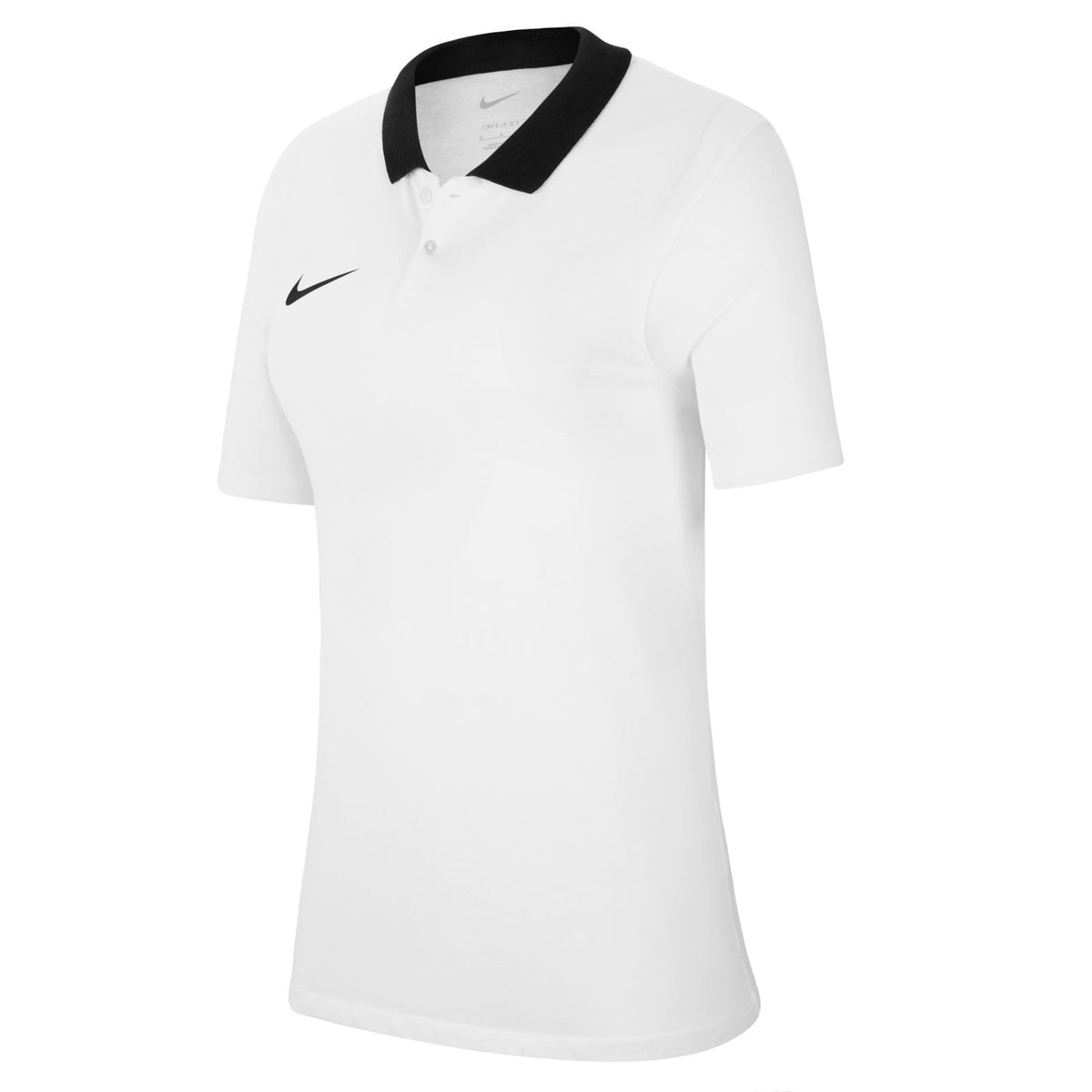 NIKE CW6965-100 W NK DF PARK20 Polo SS Polo Shirt Women's White/Black/Black Size M