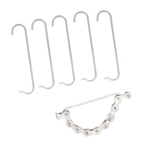 NA 10 Pcs Bike Chain Hook 7cm Joint Hook Bicycle Chain Repair Tool Removal Chain Connecting Tool Bicycle Accessories for Mountain Bike Road Bike, Silver