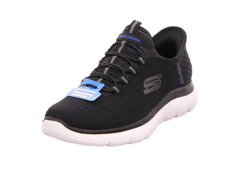 Skechers Men's Summits High Range Hands Free Slip-in Work Shoe, Black Mesh Trim, 6.5