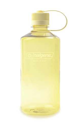 Nalgene Sustain Tritan BPA-Free Water Bottle Made with Material Derived from 50% Plastic Waste, 32 OZ, Narrow Mouth, Butter