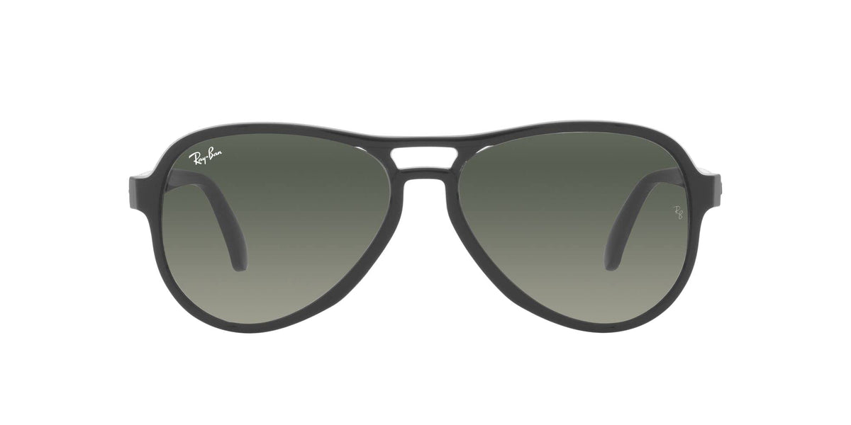 Ray-Ban Men's Rb4355 Vagabond Aviator Sunglasses, Black Transparent Black/Grey Gradient, 58 mm