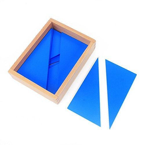 DANNI Baby Toy Montessori Math Toys 12Pcs Blue Triangles Math Wood Toys for Preschool Early Learning Toy