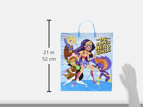 DC Superhero Girls Plastic Loot Bag - 16"x 14" | Multicolor - Pack of 1